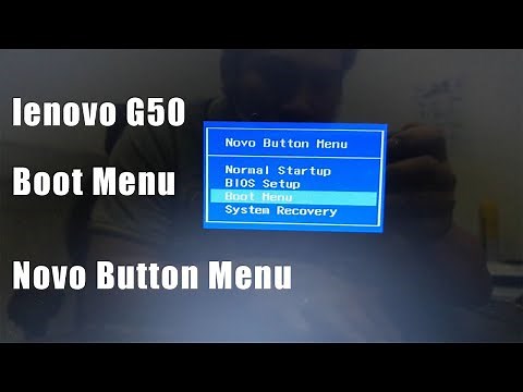 How to get into Lenovo G50 boot menu || Novo Button Menu