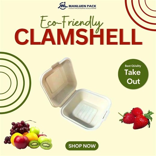 🌱 When eco-friendly meets deliciousness—Clamshell Containers