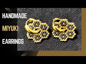 Diy Miyuki Earrings | Easy Beading Tutorial 💫 brick stitch earrings✨Miyuki Beaded Earrings Tutorial