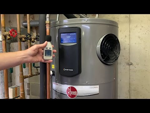 Close look at water leak detection & noise levels of Rheem Prestige Professional Hybrid Water Heater