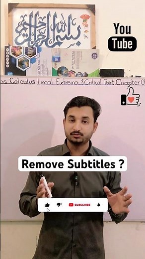 How to Remove Video Subtitles/captions? #thomascalculus #msnmathematician #subtitles
