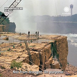 Back in 1969, Niagara Falls ran dry for six months, and photographers captured unique perspectives of the once-in-a-lifetime event. https://bit.ly/3UujYEI | AccuWeather