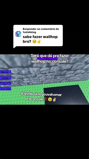 Tutorial de Wall Hop no Console de Roblox
