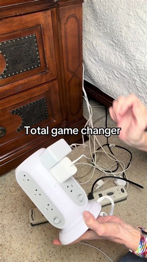 Why is it that every outlet is never where you actually need it? This tower extension has officially retired my power-strip chaos. Phone, tablet, lamp, laptop — all charging at once without cords fighting each other or taking over the floor. Clean, simple, and one less thing to trip over while juggling real life. #tiktokshopfinds #homeorganization #chargingstation #desksetup #tiktokshopjumpstartsale