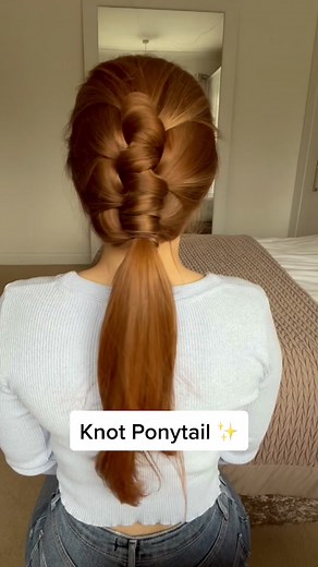 Knot Ponytail ✨ #hairstyle #hairtutorial #hairtok #hair #longhair #fyp