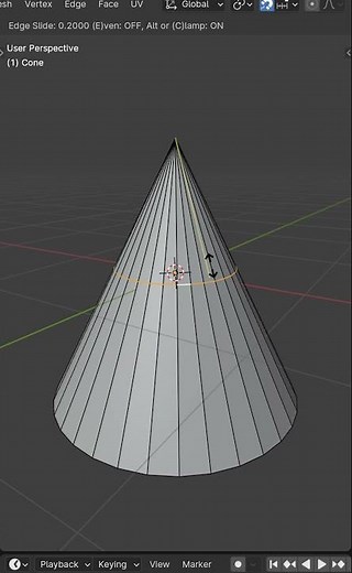 The best way to loop-cut a cone primitive in Blender