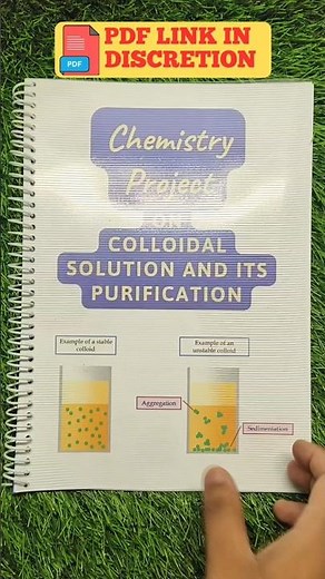 Chemistry Project On Colloidal Solution and Its Purification || #diy #project #class12 #chemistry