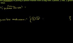 How to find simple probability (example with marbles)