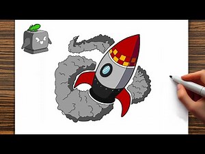 How to draw Rocket Fruit Icon | Blox Fruits | Step by step