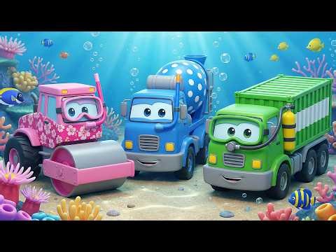 🏗️ Construction Vehicles Beach Adventure | Fun Summer Nursery Rhymes for Kids 🏖️