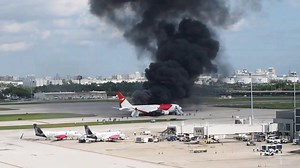 October 29, 2015, Dynamic International Airways Flight 405, a Boeing 767 on a scheduled international passenger service operating from Fort Lauderdale, Florida, to Caracas, Venezuela, caught on fire while taxiing for departure. All 101 passengers and crew evacuated the aircraft. Of the occupants onboard, 17 passengers and 5 crew members were taken to a local hospital to be treated for injuries. There were no burn injuries. A 62-year-old man was seriously injured after falling from one of the eme