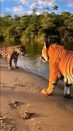Tiger vs Jaguar Battle | نمر ضد جاكوار #wildlife #animals #animalfight