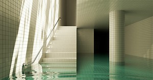 diving into 3D artist jared pike's pool dreamscapes and imaginary liminal interiors
