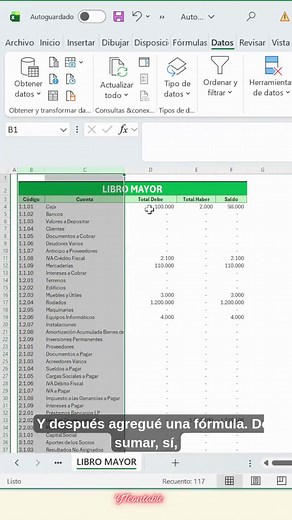 Libro Mayor y Diario Automatizado en Excel