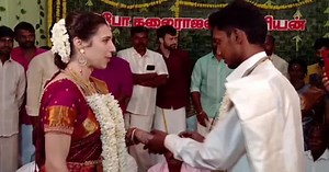 Tamil Man And French Woman Exchange Marriage Vows According To Tamil Tradition