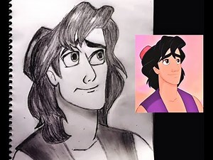 How to draw aladdin cartoon character step by step