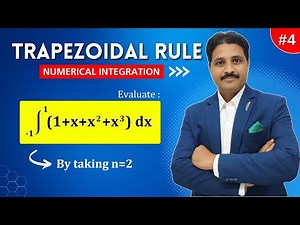 TRAPEZOIDAL RULE SOLVED PROBLEM 4 (NUMERICAL INTEGRATION) ‪@TIKLESACADEMY‬
