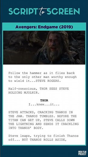 Avengers Endgame | Script to Screen Comparison