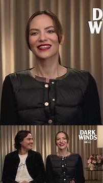 Jessica Matten & Kiowa Gordon tell us that Zahn McClarnon had to teach them how to flirt #DarkWinds