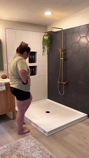 48K views · 1.3K reactions | DIY Shower and WAIT for the Custom Shower Enclosure ✨(Cari ｜ Modern DIY housetohomediydesign) | Housinginfo | Facebook