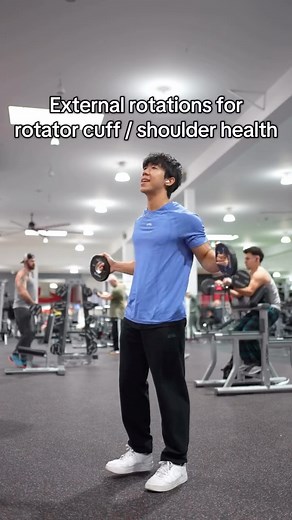 457K views · 485 reactions | External rotations are a great way to train the rotator cuff... it’s just if you’re standing up you need to use cables, not free weights. This is because the resistance with free weights is always downwards (due to gravity). This may seem obvious but you’d be surprised how strong hers mentality can be sometimes. | Tyler Path | Facebook