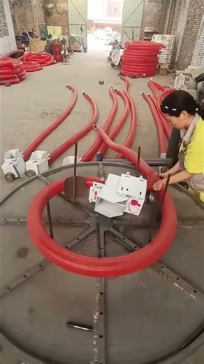 Rapid winding process of grain conveying hose