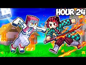 I Survived 100 Days Minecraft Demon Slayer As Tanjiro