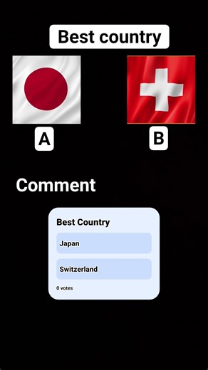 Who is the best country — Japan or Switzerland? 🌍🔥