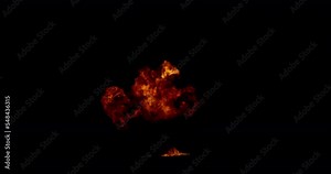Real fire explosion, bomb explosion in 4k resolution, for creative used in visual effects. Stock Video