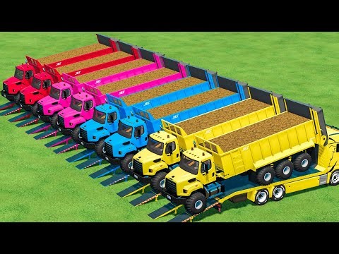 Trucks with Colors | Largest Dump Truck Transport with Truck In Fs22 | Farming Simulator 22