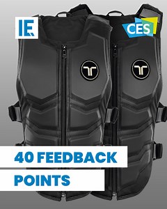 Explore the next level of virtual reality with the bHaptics TactSuit X40 with our presenter at CES 2024. This cutting-edge haptic suit enhances your VR experience with 40 feedback points across your upper body, providing a realistic touch sensation in sync with your VR activities. #CES #CES2024 | Interesting Engineering