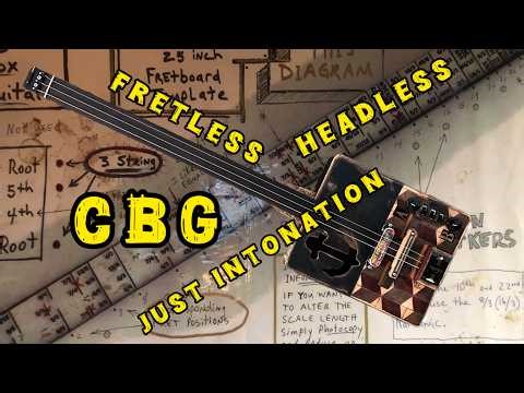 Headless Fretless Just Intonation Cigar Box Guitar While Bass In Metamorphosis Ultimate Scarecrow