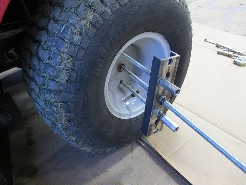 Removing a Rusted On Rear Riding Mower Wheel Using a Custom Wheel Puller