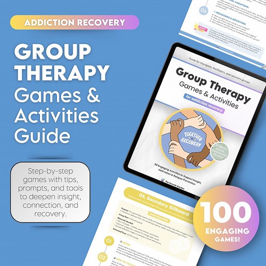 Group Therapy Addiction Recovery Games - Coping Skills & Relapse Prevention Tools - Etsy