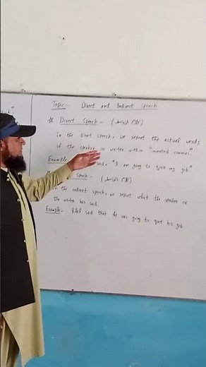 Definition of Direct Speech clearly defined and explained with examples.