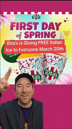 Get FREE Italian Ice from Rita's on March 20th 👀🍦 #freefood #dessert