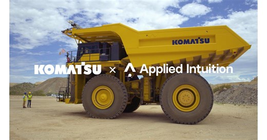 Komatsu and Applied Intuition announce transformational collaboration to accelerate mining innovation