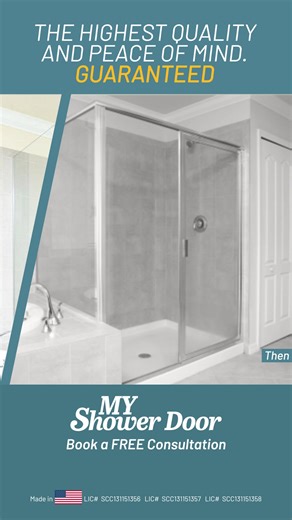 A new shower door. A whole new space. Effortlessly upgrade your bathroom with durable, low-maintenance glass doors that make cleaning a breeze. Visit our showroom to see and touch beautiful options on display 🛁 Looking for ease of installation? Start today: myshowerdoor.com | MY Shower Door