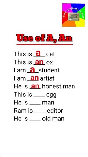 Use of A, An|English grammar#basicenglish#grammarrules