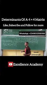 How To Find The Determinant of a 4×4 Matrix