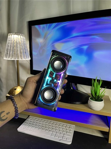 V8 Armour Dual Speaker: Powerful Bass and LED Lights