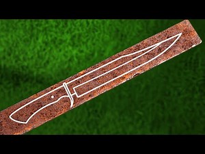 Forging a Razor Sharp Bowie Knife From Scrap Leaf Spring