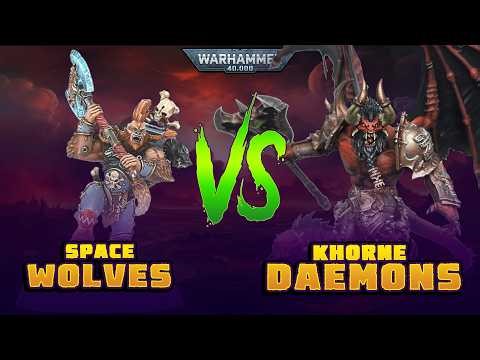 Space Wolves vs Chaos Daemons: A Warhammer 40k Battle Report | 10th Edition 2000pts
