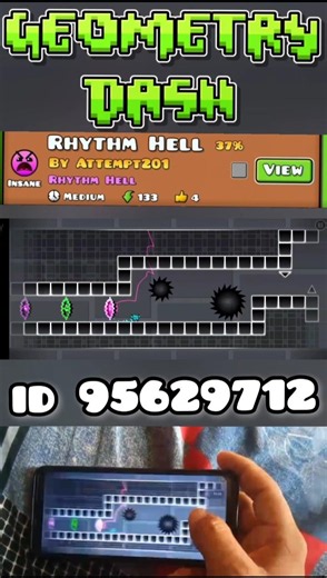 Rhythm Hell New : Geometry Dash#geometrydash #rhythmgame