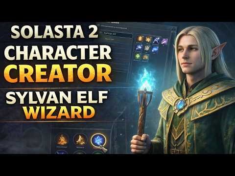 Solasta 2 Character Creator – Sylvan Elf Wizard Build & Spell Choices