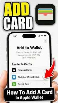 How To Add Card In Apple Wallet