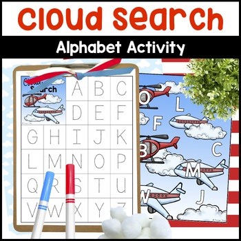 Airplane Letter Activities - Transportation Literacy Center Cloud Letter Tracing