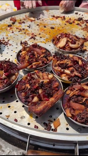 🔥 Chinese Village Banquet POV 🍗 Giant Pot Fish, Braised Chicken & Pork Belly
