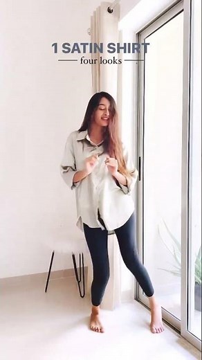 Satin Shirt - 4 ways to wear it | 4 different styles to try with Satin shirt