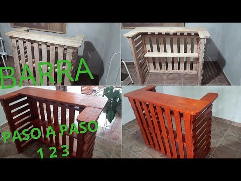 COMO HACER BARRA DE PALETS - BAR PALETS / MOSTRADOR
